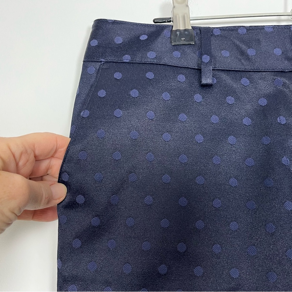 Nautica‎ Women’s Navy Blue Jacquard Style Polka Dot Trousers Size 6